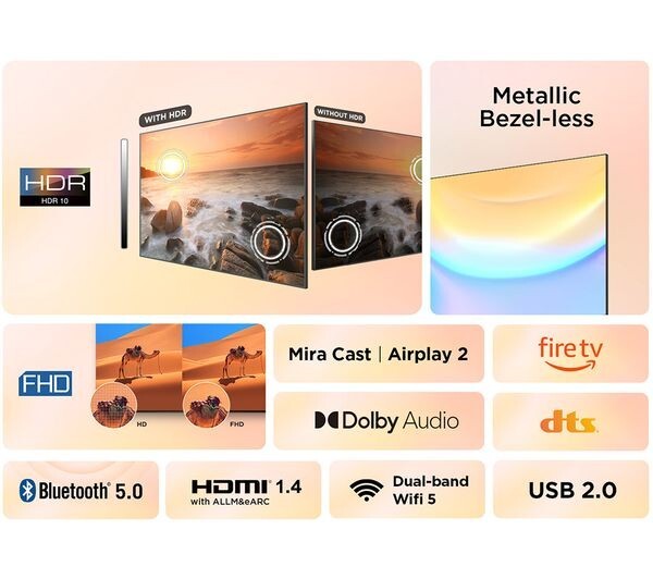 TCL 32SF540K Fire TV 32" Smart Full HD HDR LED TV with Amazon Alexa