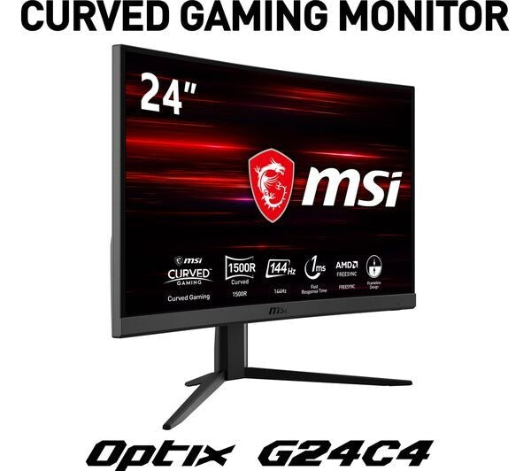 MSI Optix G24C4 Full HD 24" Curved LED Gaming Monitor - Black