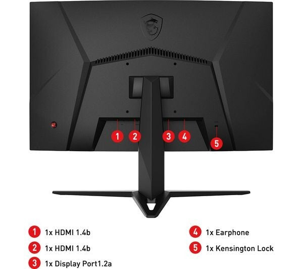 MSI Optix G24C4 Full HD 24" Curved LED Gaming Monitor - Black